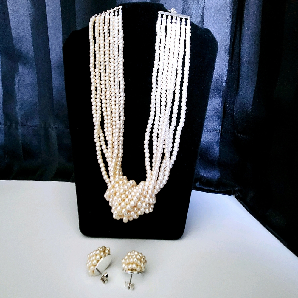 Shiara Pearlesque Necklace & Earring Set